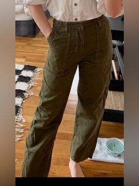 Reformation Olive Green Cargo Pants